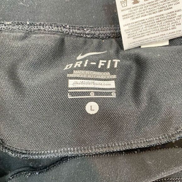 Ladies Nike Dri-Fit Black Zipper Bottom Detail Athletic Pants Size Large - Picture 10 of 13